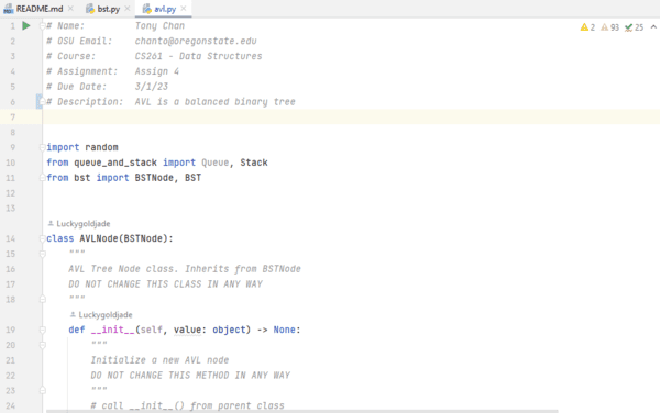 Balanced Binary Tree Data Structure in Python